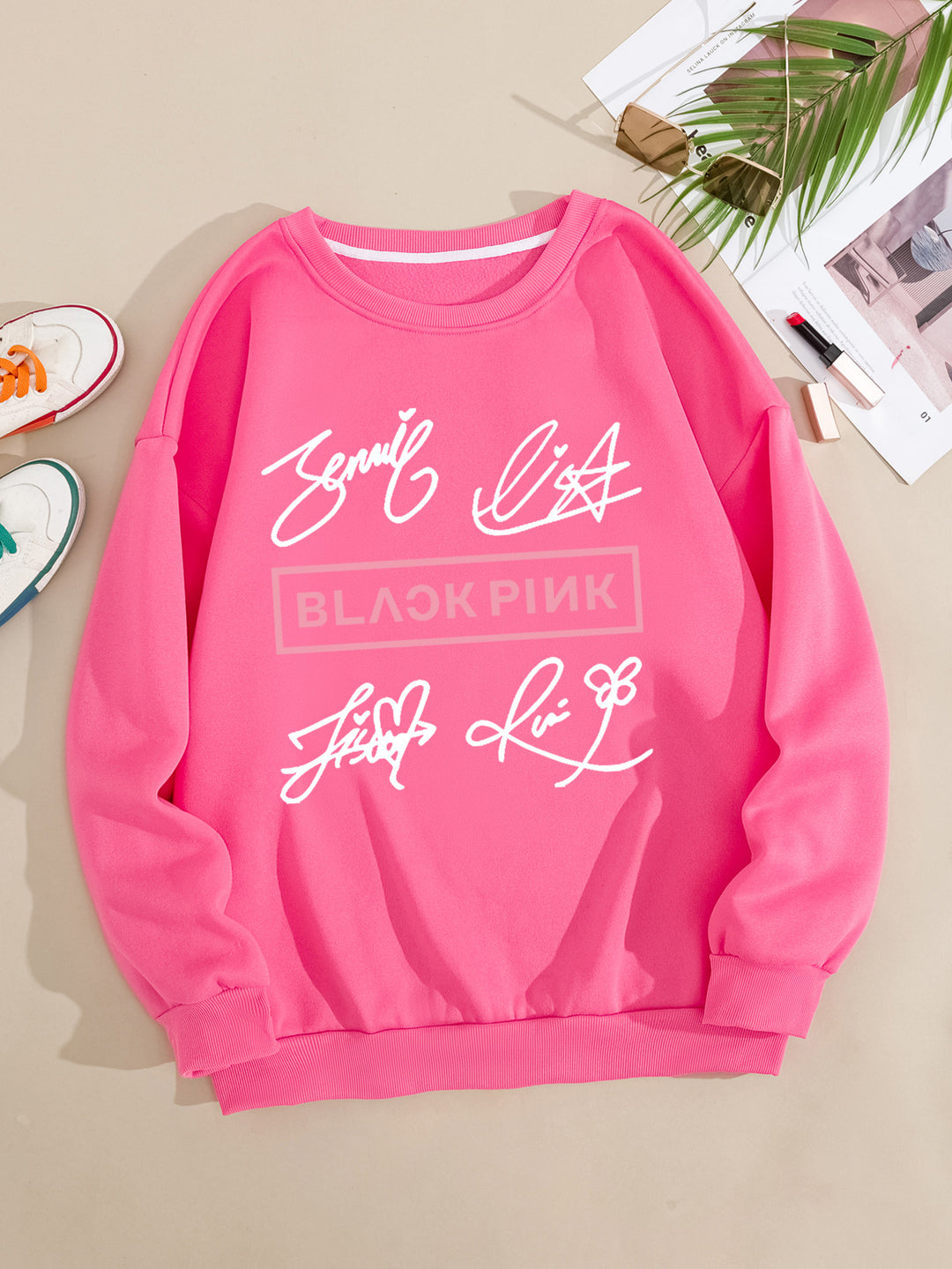 Women's casual sweatshirt with creative signature motif Chic & Stil