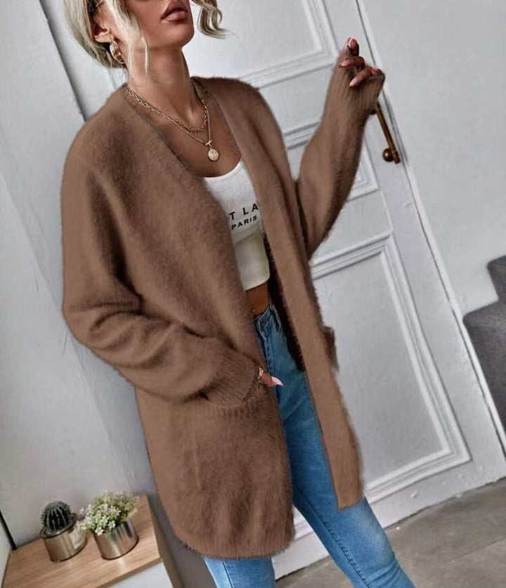Ladies open cardigan cozy in soft material Lune London