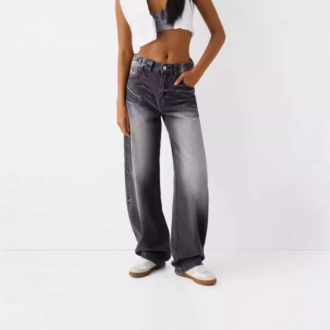 Women's wide High-Waist jeans with elegant cut and casual design Lune London