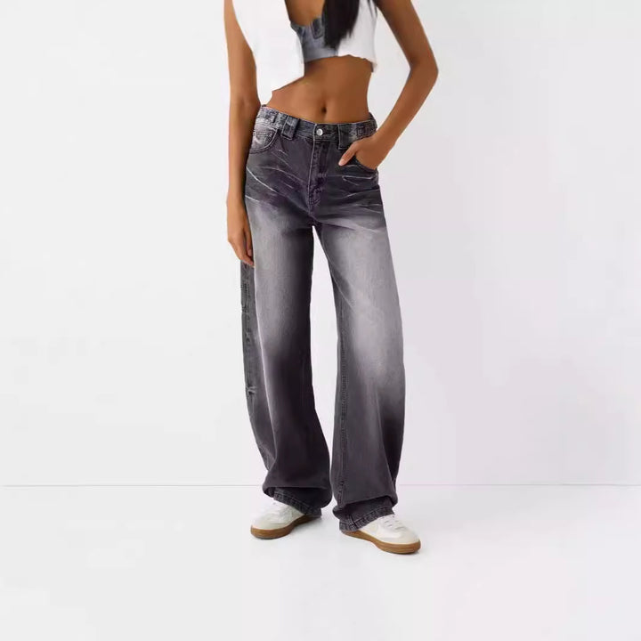 Women's wide High-Waist jeans with elegant cut and casual design Lune London