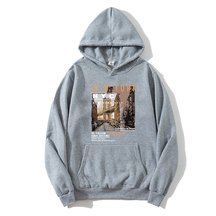 Women's hoodie with stylish New York print Chic & Stil