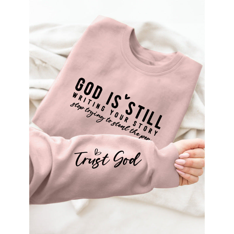 Pull femme avec imprimé inspirant et coupe décontractée Chic & Stil