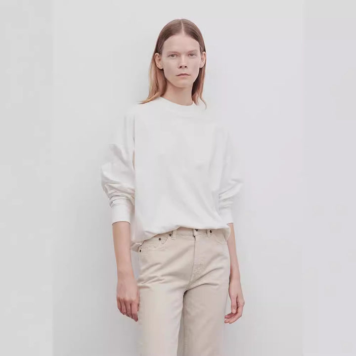 Pull décontracté à col rond pour femmes avec des manches surdimensionnées Chic & Stil