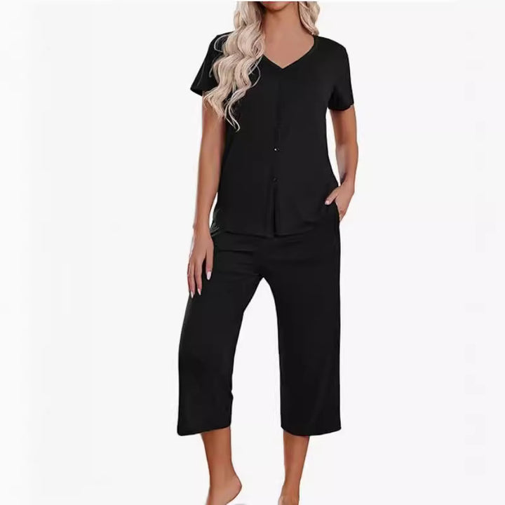 Women's pajamas set with short sleeves and comfortable pants Lune London