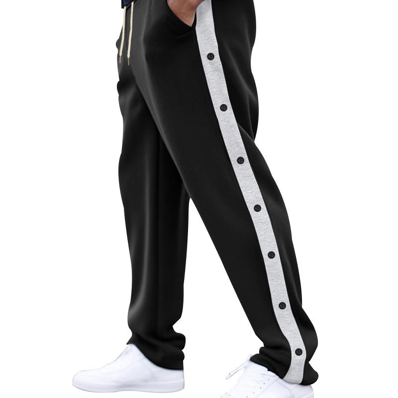 Casual sporty jogger pants for men with snap button details Lune London
