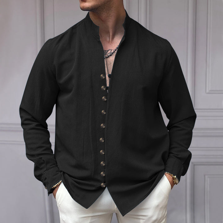 Chic long sleeve shirt for men with button details Lune London