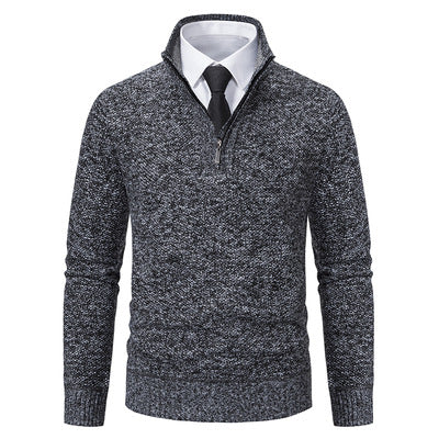 Sweater for men with a high collar and attractive zip Lune London