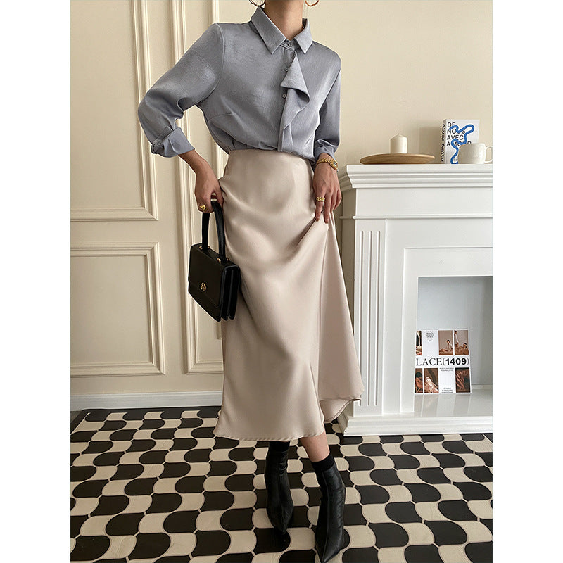 Women's Elegant Shirt with Voluminous Collar Chic & Stil