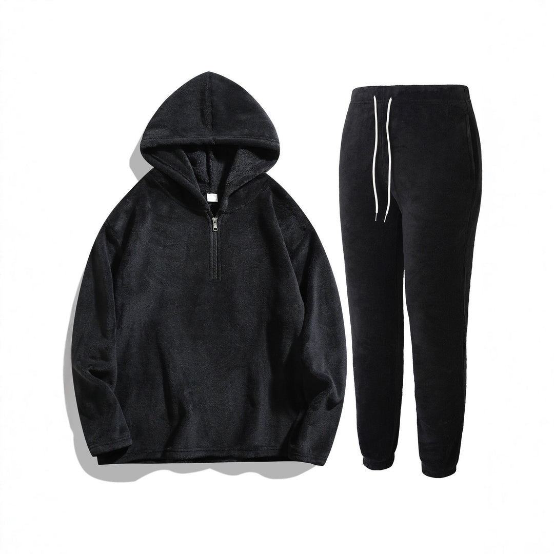 Soft fleece hooded sweatshirt and jogging pants set for women Lune London