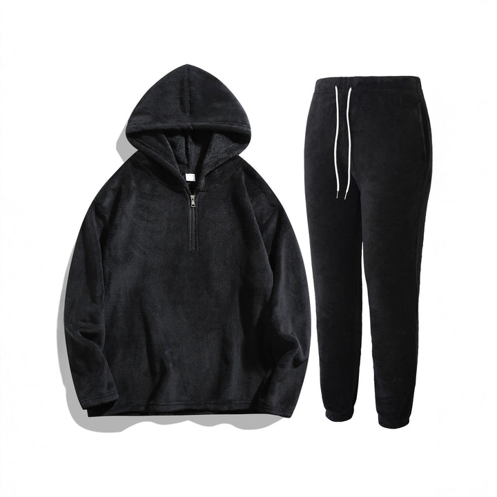 Soft fleece hooded sweatshirt and jogging pants set for women Lune London
