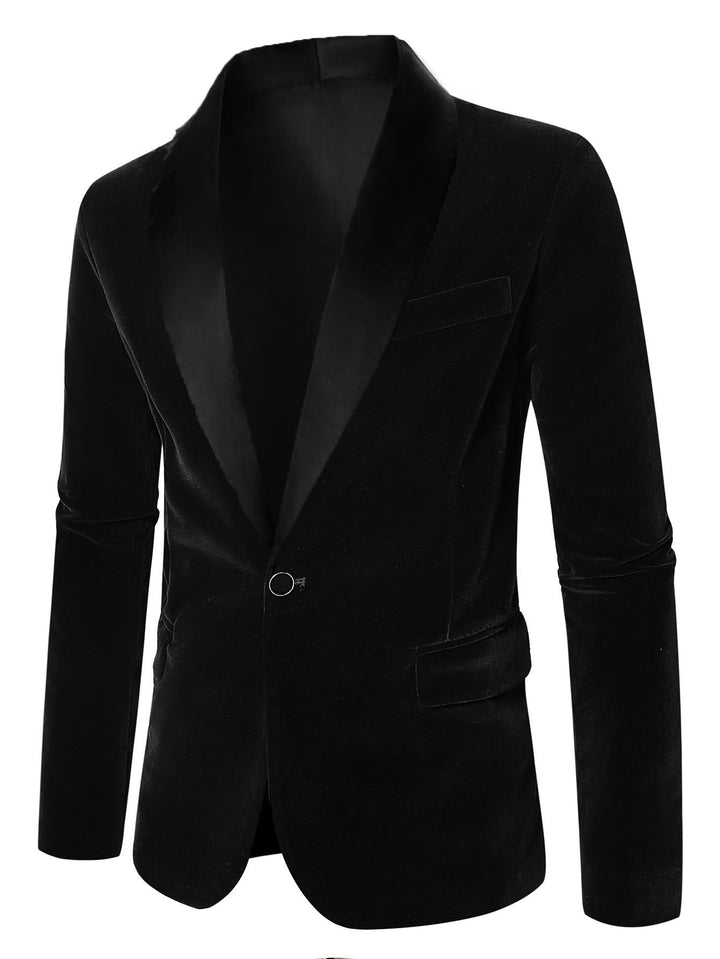 Elegant velvet jacket for men with satin finish Lune London