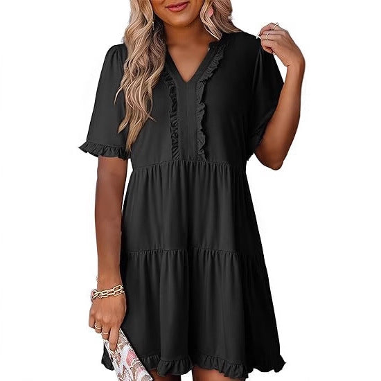 Leisure dress for women with ruffle details Lune London