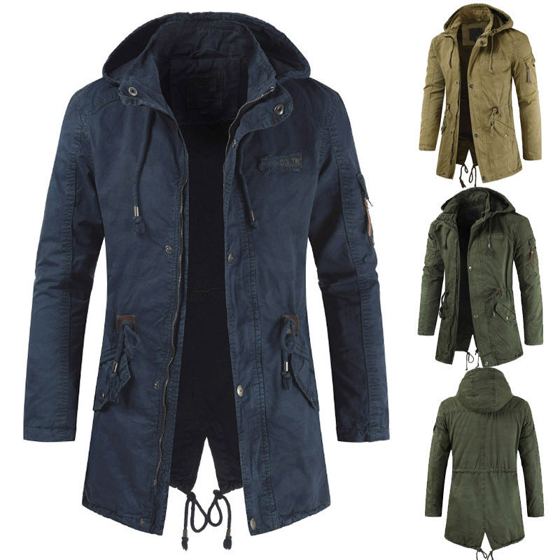 Casual and functional park jacket for men with hood and practical pockets Lune London