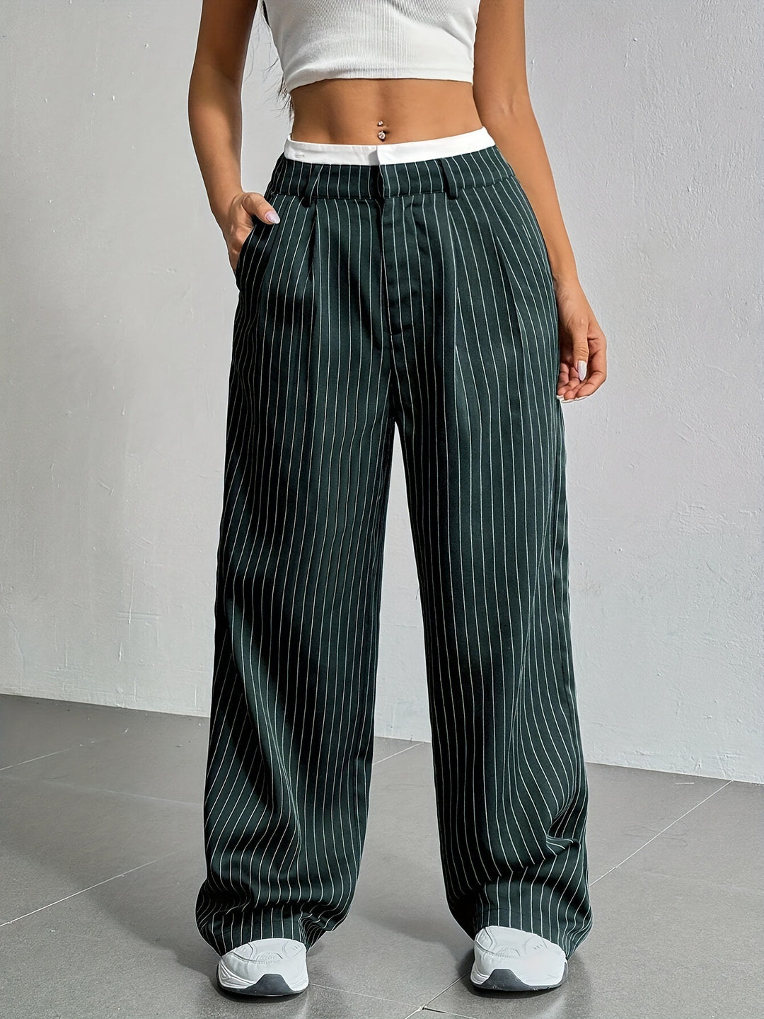 Ladies high waist disc pants Lune London