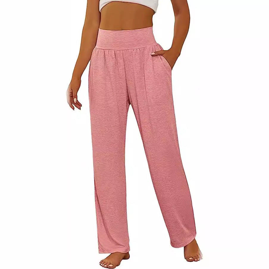 Comfortable high waist leisure pants for women with side pockets Lune London