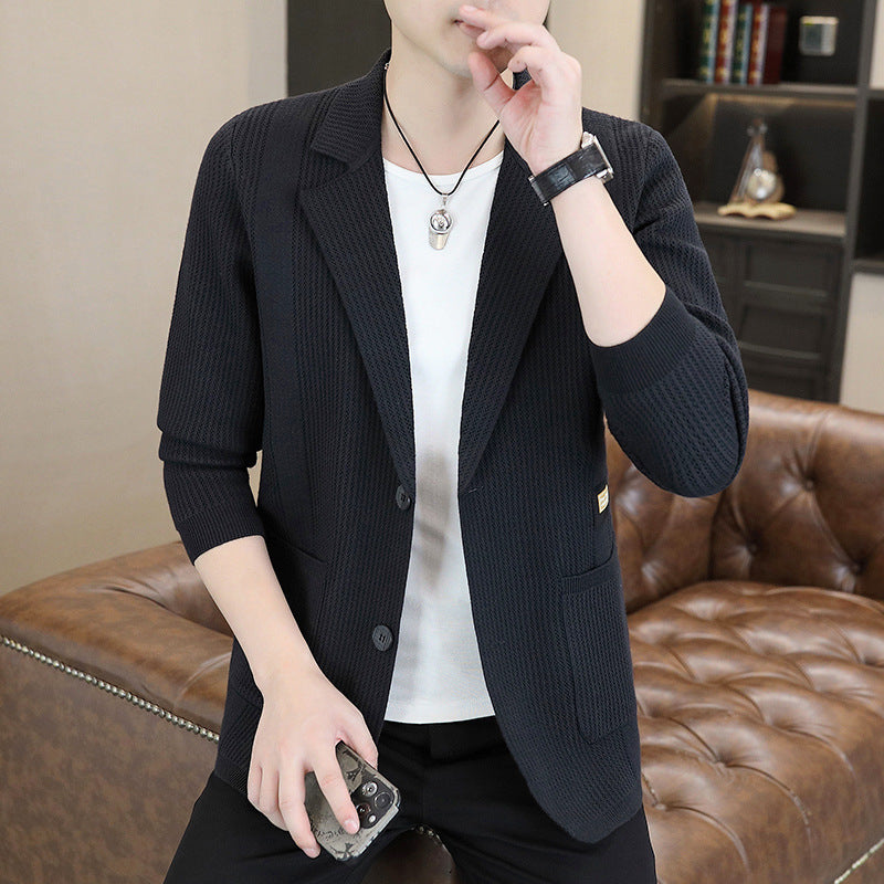 Casual knitted blazer for men with a unique texture and a modern fit Lune London