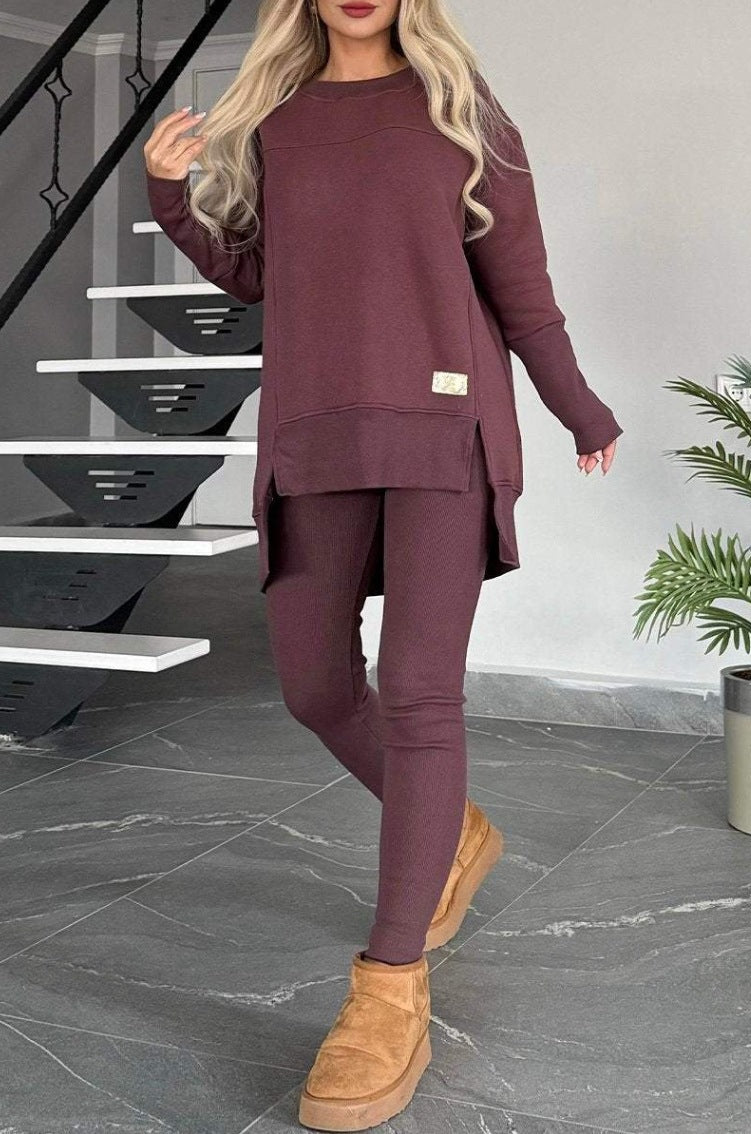 Cozy thick knit loungewear set for women Lune London