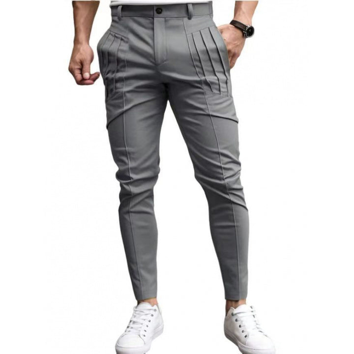 Elegant slim-fit men's trousers with high-quality pleats and practical pockets Lune London