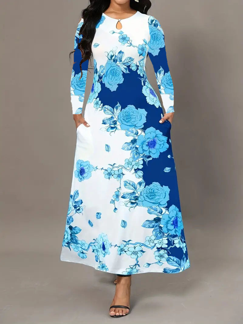 Lune London Floral Print Maxi Dress for Women