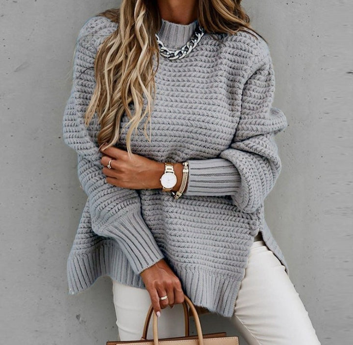 Oversized sweater for women with textured knit Lune London