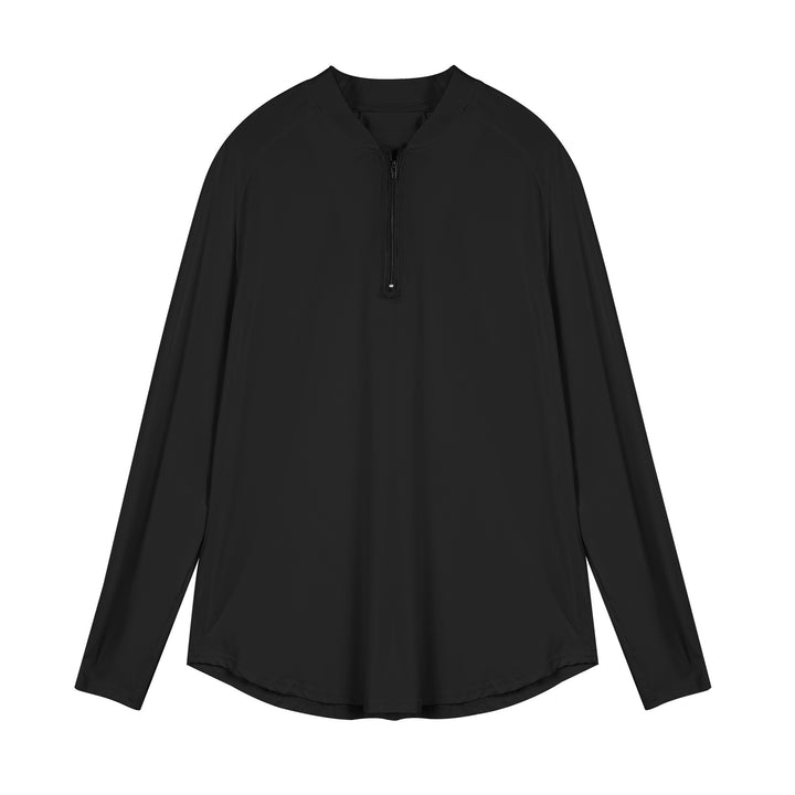 Men's Long Sleeve Sports Top with Half-Zip and Breathable Material Lune London