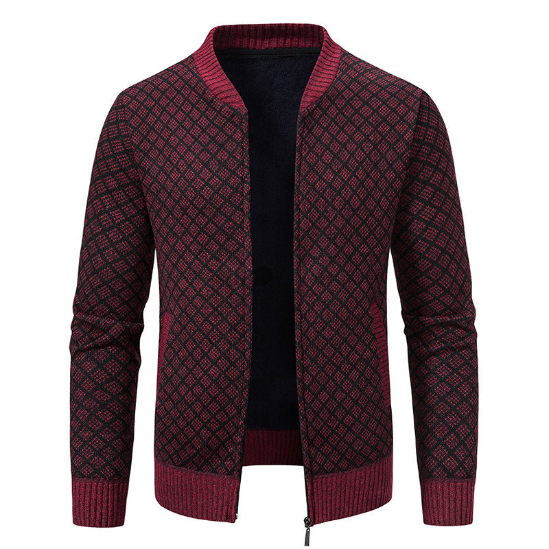 Lune London | Men's cardigan with modern zip closure and textured design