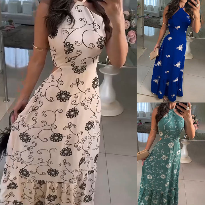 Women Maxi Dress Floral Print Elegant Lune London