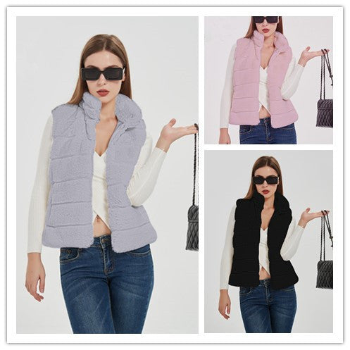 Ladies Quilted Gilet with High Collar and Practical Pockets Lune London