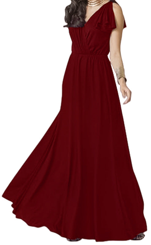 Maxi dress for women with pretty ruffles and an elastic waist Lune London