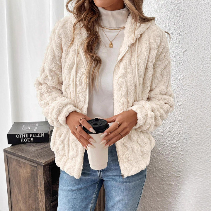 Dames veste en fleece confortable à motif torsadé Chic und Stil