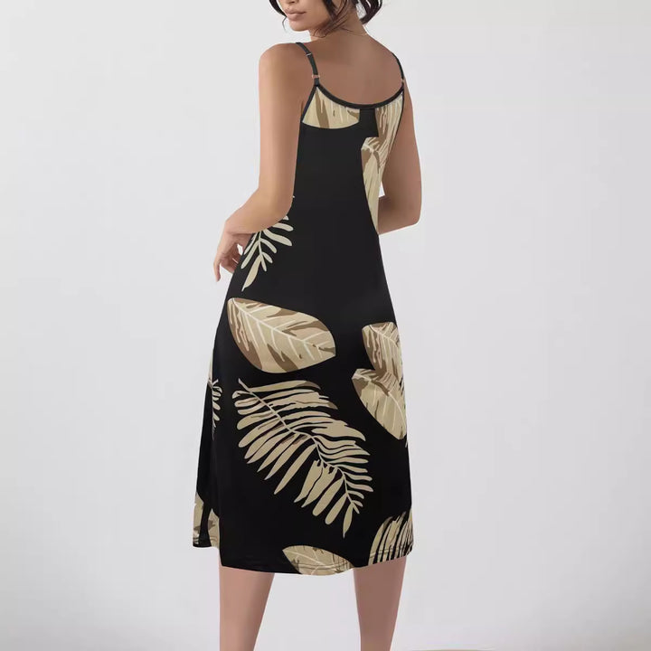Ladies Bohemian Halterneck Midi-Dress Lune London