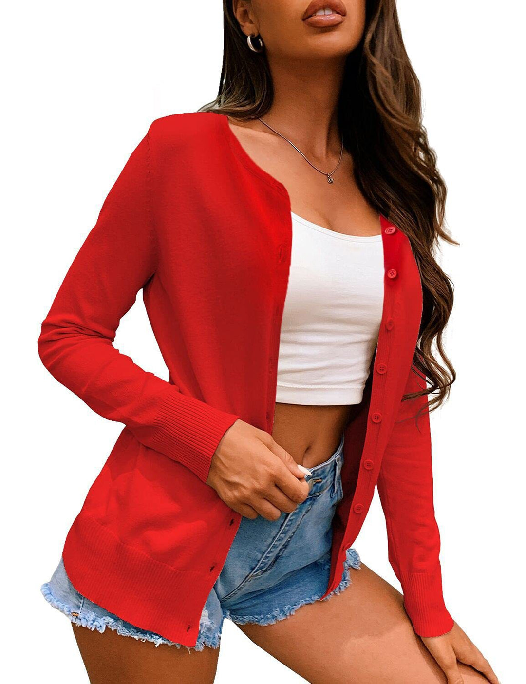 Casual cardigan for women with button details and stylish long sleeves Lune London