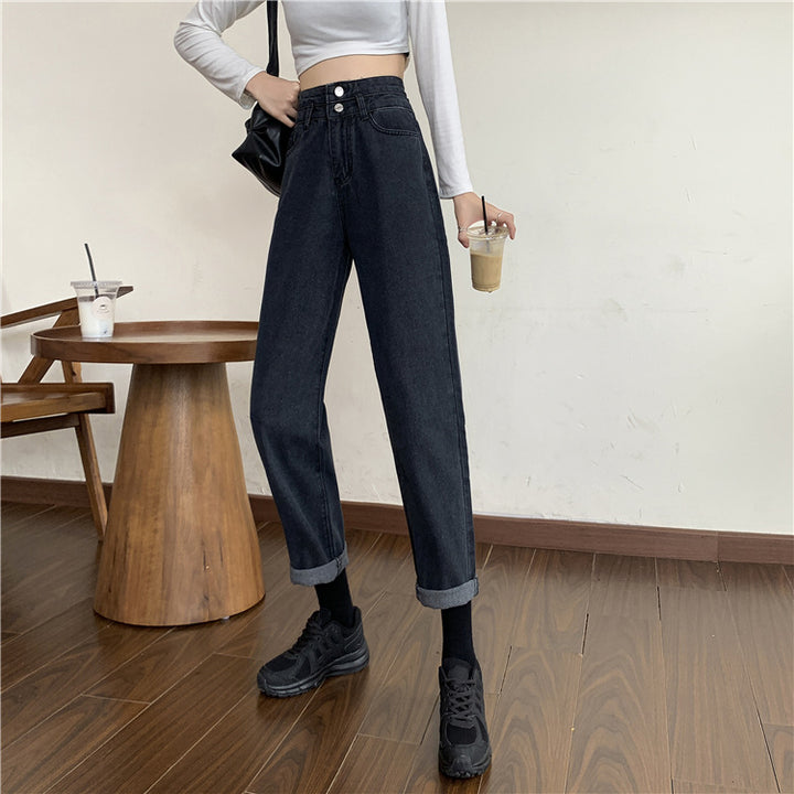 Jean Mom taille haute pour femmes avec ourlets amovibles Chic & Stil