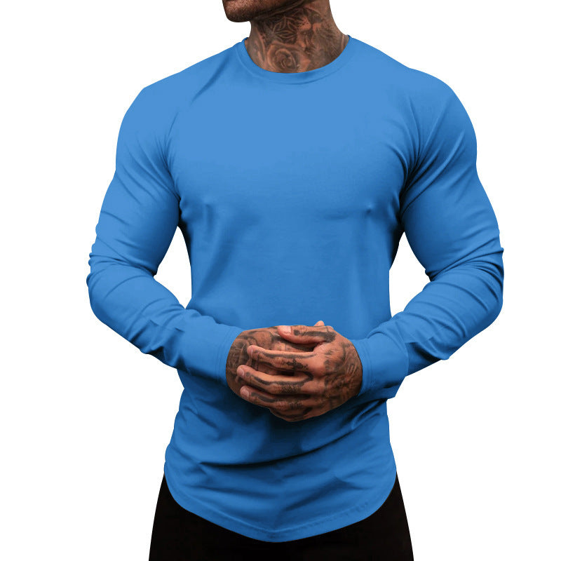 Long sleeve t-shirt for men in a soft and stretchy cotton blend with a round neck Lune London