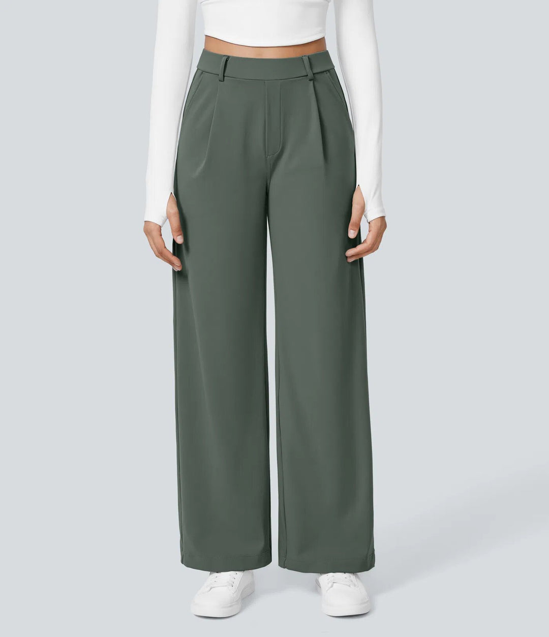 Pantalons palazzo amples pour les femmes avec des plis élégants Chic & Stil