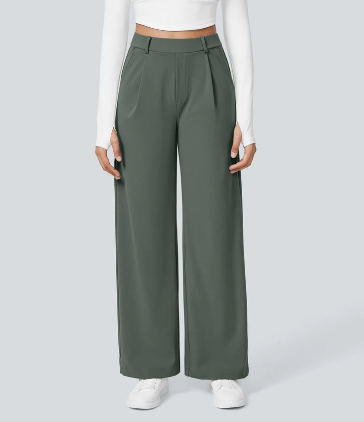 Pantalons palazzo amples pour les femmes avec des plis élégants Chic & Stil