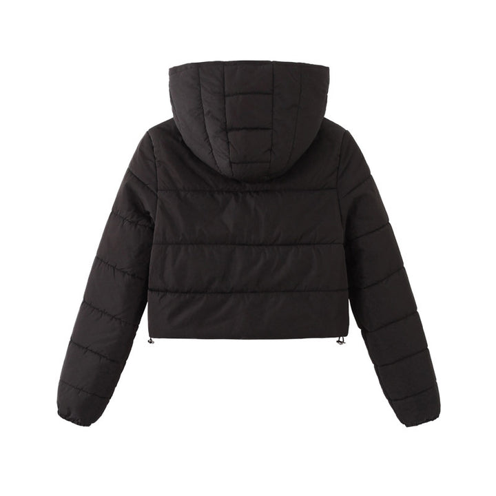 Short quilted jacket for women with hood Lune London