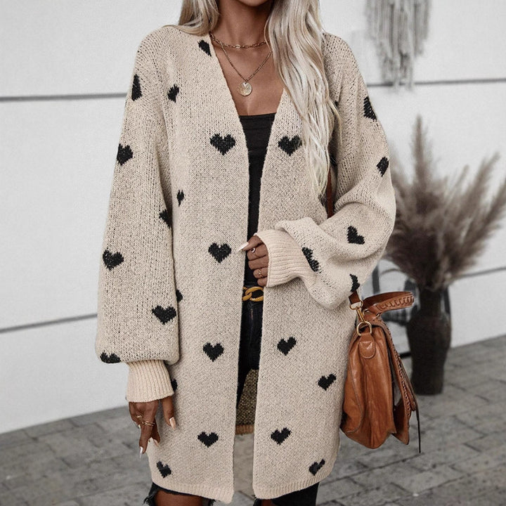 Gilet femme avec motif cœur et coupe décontractée Chic & Stil