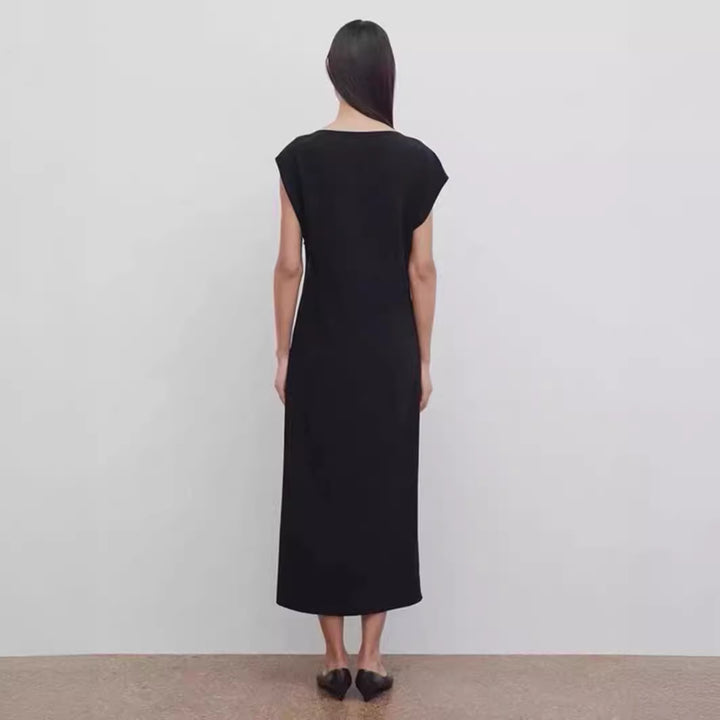 Robe midi fluide pour femmes avec décolleté réduit Chic & Stil
