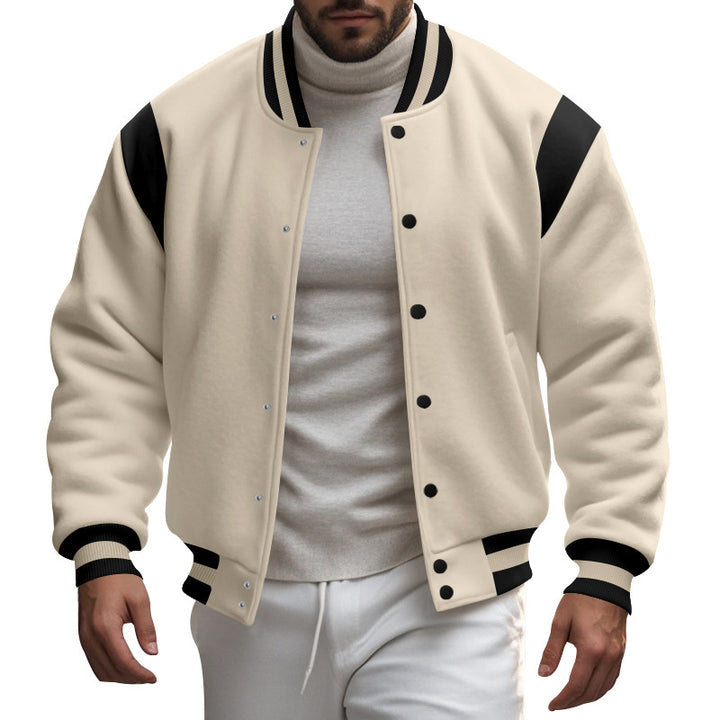 Men's sporty college jacket with contrasting sleeves Lune London