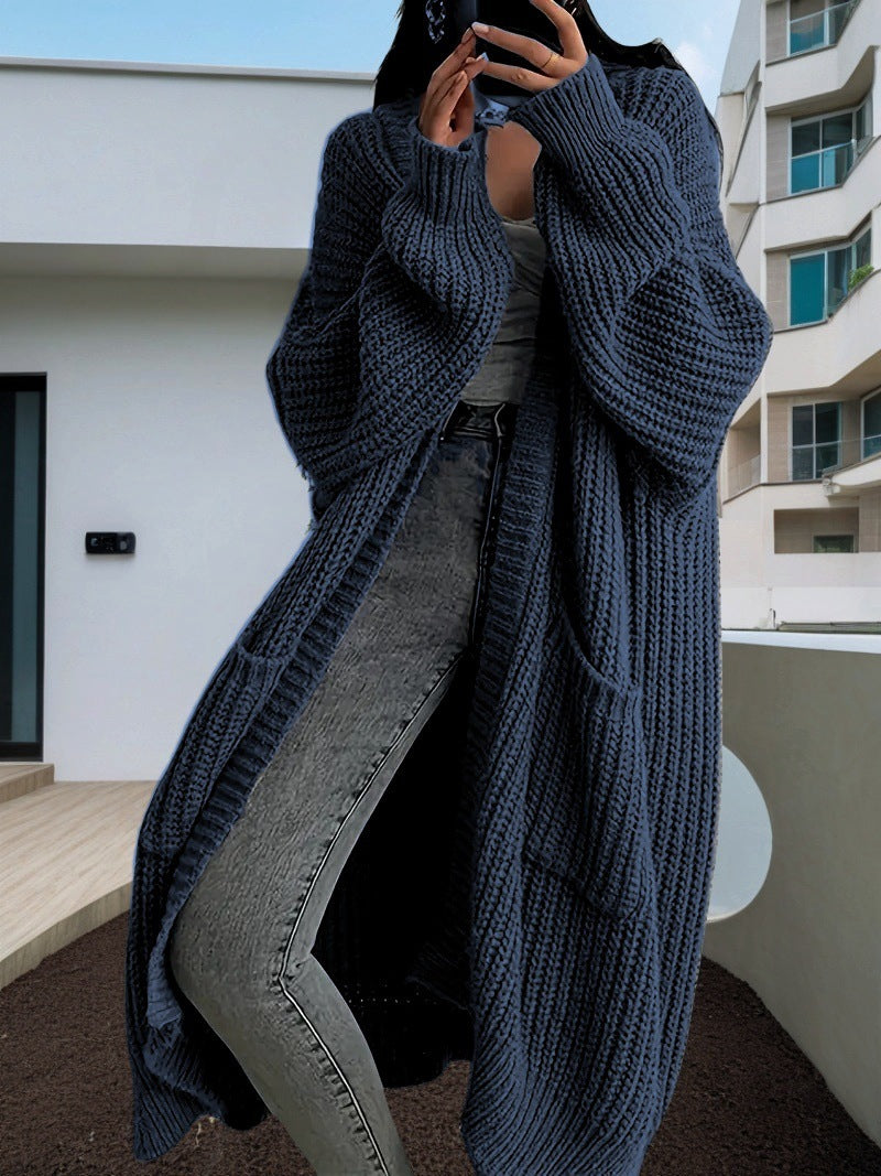 Ladies Large open sleeve knit cardigan with a comfortable fit Lune London