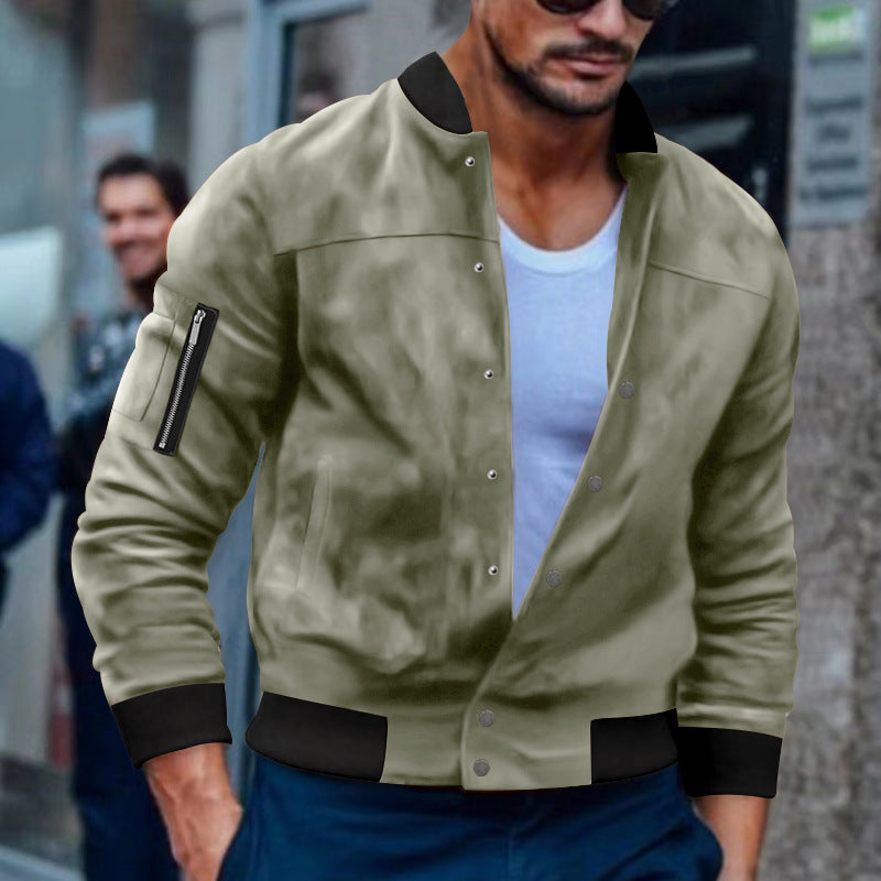 Fashionable bomber jacket for men with practical zippered pockets Lune London