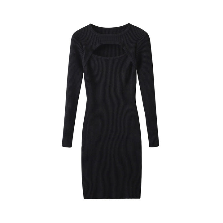 Knit dress with long sleeves for women with cut-out details Lune London