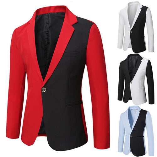 Men's Bicolor Blazer with Modern Cut and Chic Style