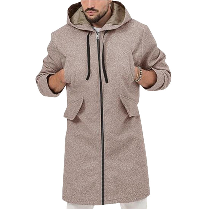 Trendy long jacket for men with hood Lune London