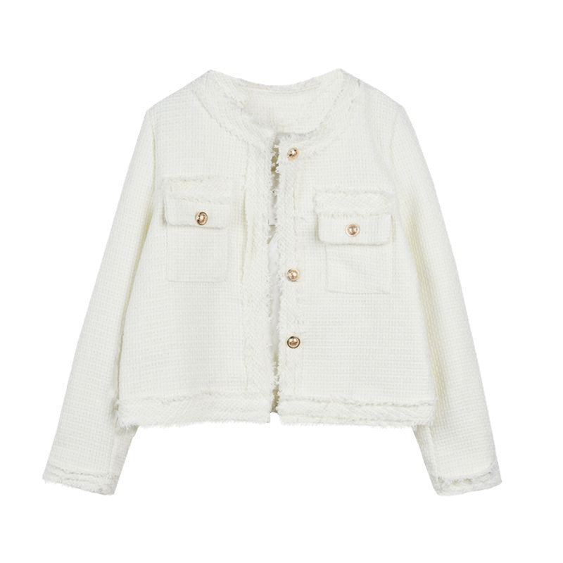 Veste courte élégante pour femmes avec des boutons décoratifs structurés Chic & Stil