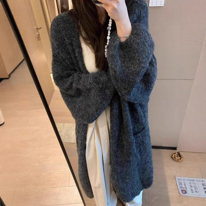 Cardigan Fluffy Femme avec Grandes Poches et Coupe Ample Chic & Stil