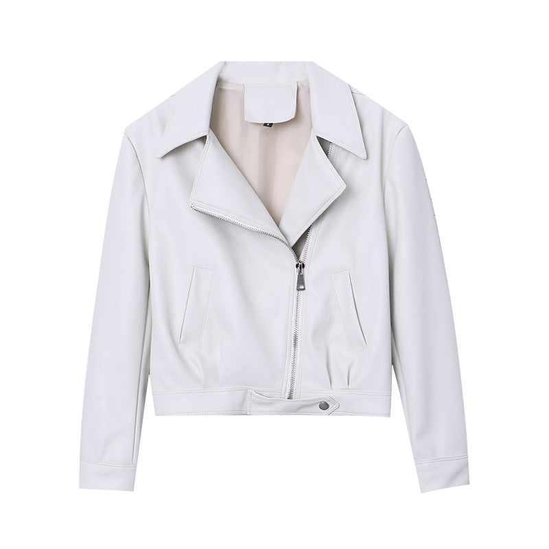 Women's fashionable synthetic leather jacket in biker style Chic & Stil