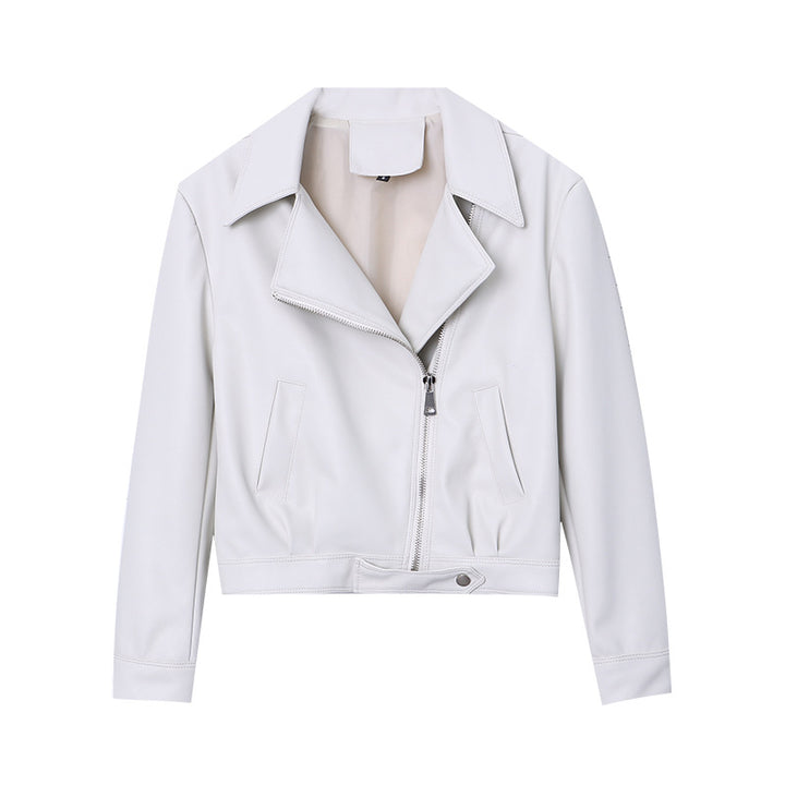 Women's fashionable synthetic leather jacket in biker style Chic & Stil