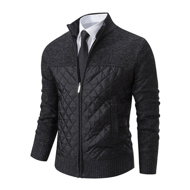 Quilted leisure jacket for men with high collar and practical pockets Lune London
